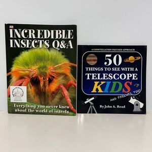 Science Books Kids Set of 2 Telescope and Bugs